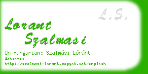 lorant szalmasi business card